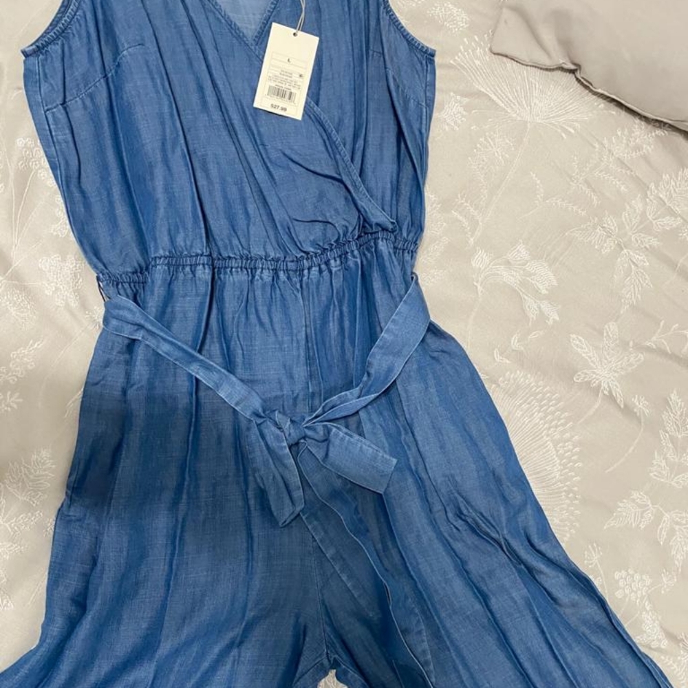 Blue Denim Romper